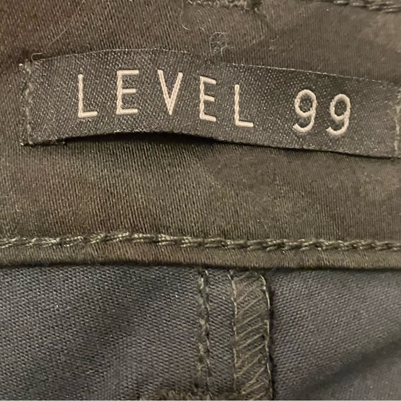 LEVEL 99 Size 26, straight boot cut, dark camouflage  w/gold pinstripe down side - Picture 7 of 9